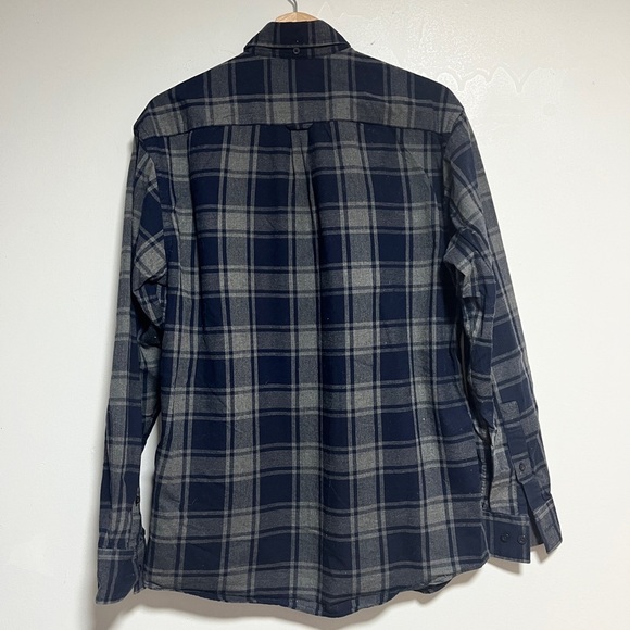 Haggar Navy & Grey Plaid Button-Up Shirt - Size S - Picture 2 of 8